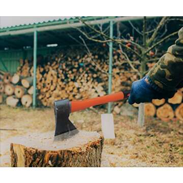 TABOR TOOLS Chopping Axe, Hand Axe, with Strong Fiberglass Handle and Anti-Slip Grip. J57A. (Chopping Axe, 24" Handle)