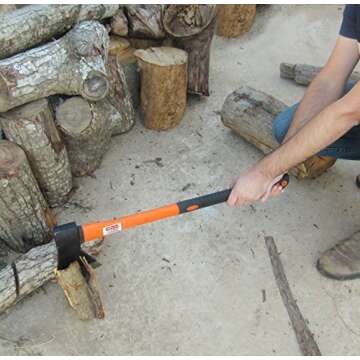 TABOR TOOLS Chopping Axe, Hand Axe, with Strong Fiberglass Handle and Anti-Slip Grip. J57A. (Chopping Axe, 24" Handle)