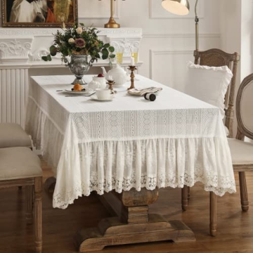 Elegant Vintage Lace Tablecloth for Weddings and Parties