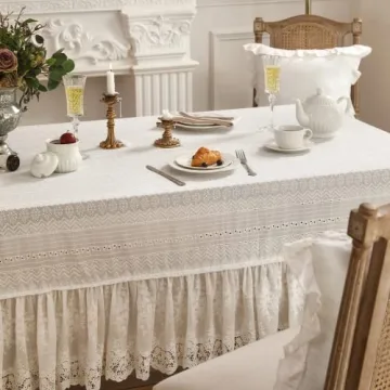 Elegant Vintage Lace Tablecloth for Weddings and Parties