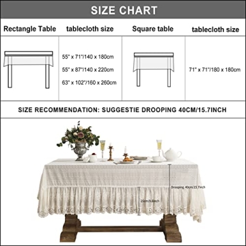 Elegant Vintage Lace Tablecloth for Weddings and Parties