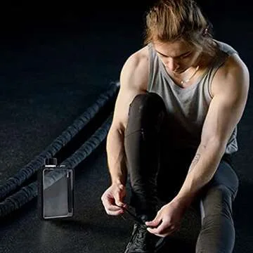 MoChic 13 oz. Flat Water Bottle Portable Travel Mug BPA-free A5 water bottle that fits in any bag and pocket