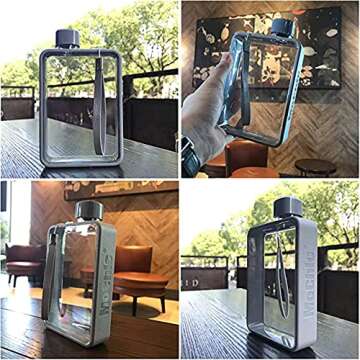 MoChic 13 oz. Flat Water Bottle Portable Travel Mug BPA-free A5 water bottle that fits in any bag and pocket