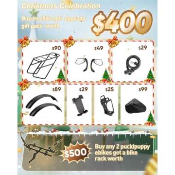 PUCKIPUPPY Boxer Electric Bike for Adults 960W, 48V 20AH Battery Ebike, Full Suspension 26" Fat Tire...