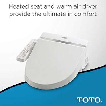 TOTO C100 Electronic Bidet Toilet - Heated Seat & Deodorizer