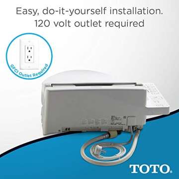 TOTO C100 Electronic Bidet Toilet - Heated Seat & Deodorizer