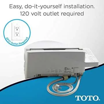 TOTO C100 Electronic Bidet Toilet - Heated Seat & Deodorizer