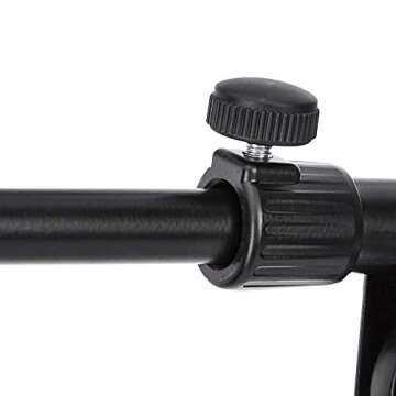 Amazon Basics Tripod Boom Microphone Stand, Height Adjustable with Metal Base 3.3 - 5.6-Foot, with Clothespin Mic Clip, Black