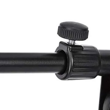 Amazon Basics Tripod Boom Microphone Stand, Height Adjustable with Metal Base 3.3 - 5.6-Foot, with Clothespin Mic Clip, Black