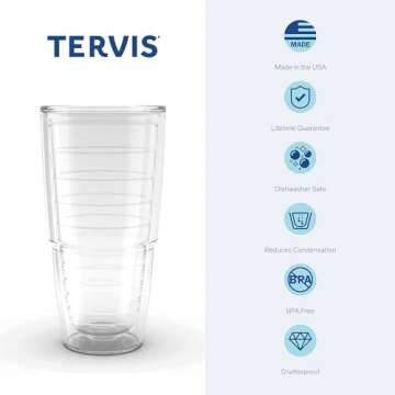 Tervis The Office Smorgasbord Made in USA Double Walled Insulated Tumbler Travel Cup Keeps Drinks Cold & Hot, 24oz, Classic