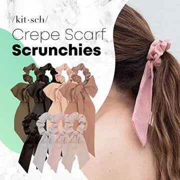 Kitsch Hair Scarf Scrunchies - Stylish No Damage Holders