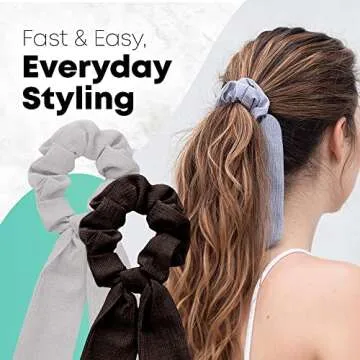 Kitsch Hair Scarf Scrunchies - Stylish No Damage Holders