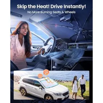 REEVAA Car Windshield Sun Shade Umbrella for Ultimate Protection