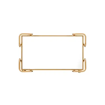 Linon Gina Mid-Century Gold Bar Cart for Home Use