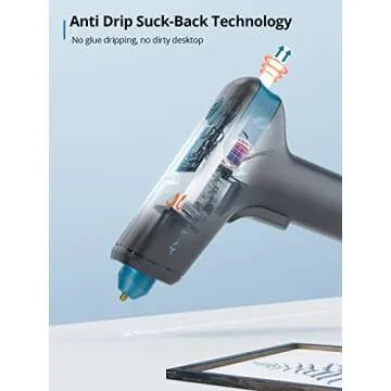 Tilswall Cordless Glue Gun - 15s Fast Heating for Crafts