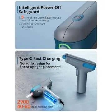 Tilswall Cordless Glue Gun - 15s Fast Heating for Crafts