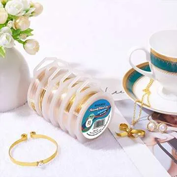 BENECREAT 24 Gauge Gold Copper Wire for Jewelry Making