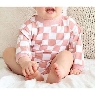 Karuedoo Checkered Baby Romper Cute & Cozy Onesie
