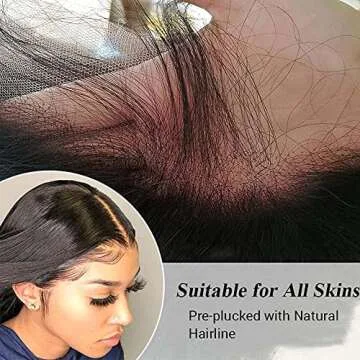 Lace Front Wigs Human Hair 13x4 HD Transparent Straight Lace Frontal Wigs Human Hair for Black Women 150% Density Glueless Wigs 10A Brazilian Virgin Human Hair Wigs Pre Plucked with Baby Hair 22inch