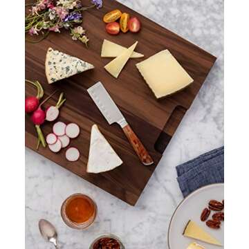 W&P Cheese Knife | 7 inch | Premium Steel, Bar Tool, Home Essentials,Brown