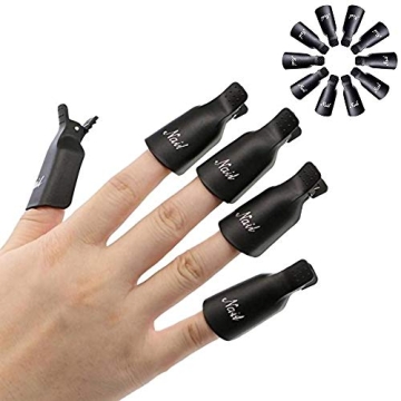 HiMo 10PC Nail Art Soak Off Cap Clip Gel Remover