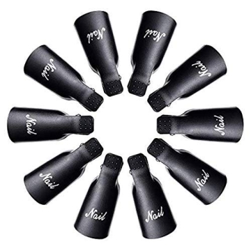 HiMo 10PC Nail Art Soak Off Cap Clip Gel Remover