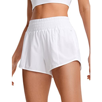 CRZ YOGA High Waisted Running Shorts for Women - Quick Dry, Comfortable & Stylish