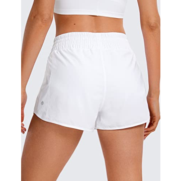 CRZ YOGA High Waisted Running Shorts Quick Dry Comfortable