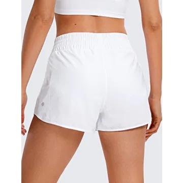 CRZ YOGA High Waisted Running Shorts Quick Dry Comfortable