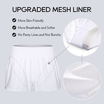 CRZ YOGA High Waisted Running Shorts Quick Dry Comfortable