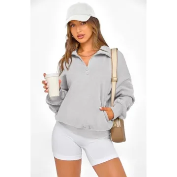 Buy PRETTYGARDEN Women’s Half Zip Sweatshirt Fleece Hoodie