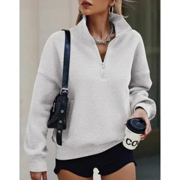Buy PRETTYGARDEN Women’s Half Zip Sweatshirt Fleece Hoodie
