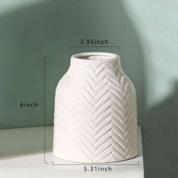 Stylish hjn White Flower Vase for Modern Decor