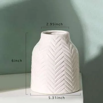 Stylish hjn White Flower Vase for Modern Decor