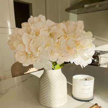 Stylish hjn White Flower Vase for Modern Decor