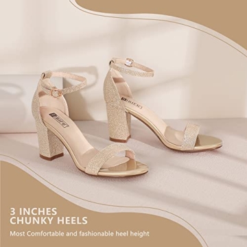 IDIFU Cookie-MI Chunky Block Heels for Women Weddings