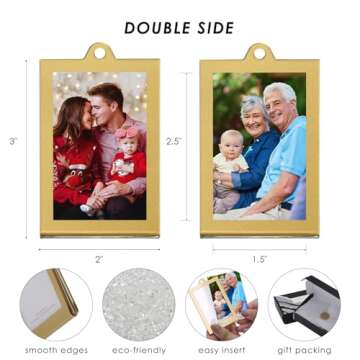 UNIQOOO Christmas Acrylic Photo Ornaments Set - 8 Pack