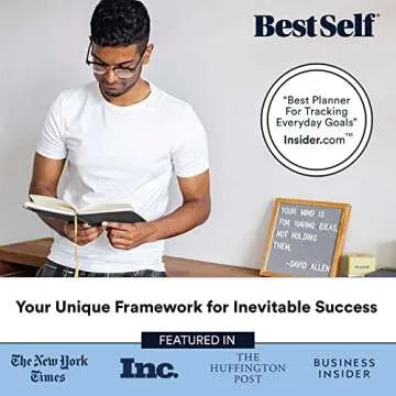 Self Journal by BestSelf — Undated 13-Week Planning, Productivity and Positivity System for Max Achievement and Goal Success — Track Gratitude, Habits and Goals Daily and Weekly (Charcoal)