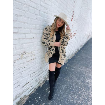 Lanzom Women's Vintage Wide Brim Fedora Hat - Camel