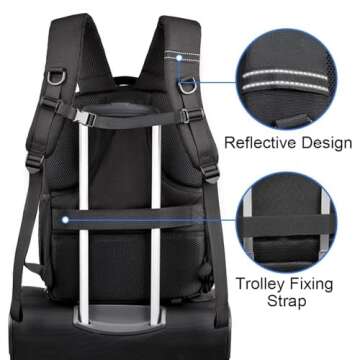 CADeN Camera Backpack with USB Charging and Rain Cover