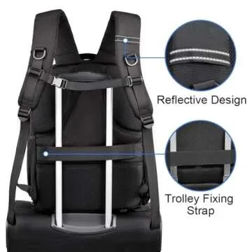 CADeN Camera Backpack with USB Charging and Rain Cover