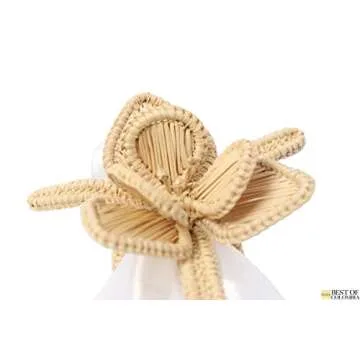 Orchid Iraca Napkin Ring - Handwoven Raffia Napkin Ring