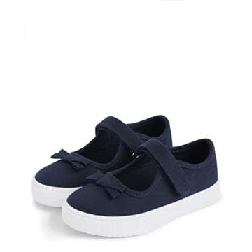 Gymboree Girls Mary Jane Sneaker - Cute Comfy Toddler Shoes in Navy
