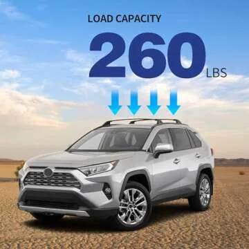 Richeer Roof Rack Aluminum Cross Bars for 2019 2020 2021 2022 2023 2024 RAV4 LE XLE XSE Premium Limited Hybrid with Side Rails, Cargo Racks Rooftop Luggage Canoe Kayak Bicycle roof Bag