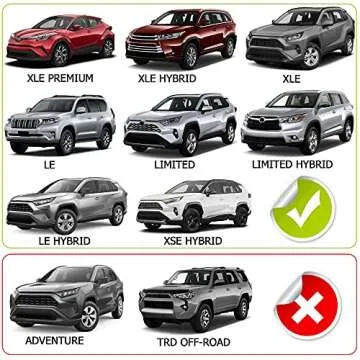 Richeer Roof Rack Aluminum Cross Bars for 2019 2020 2021 2022 2023 2024 RAV4 LE XLE XSE Premium Limited Hybrid with Side Rails, Cargo Racks Rooftop Luggage Canoe Kayak Bicycle roof Bag