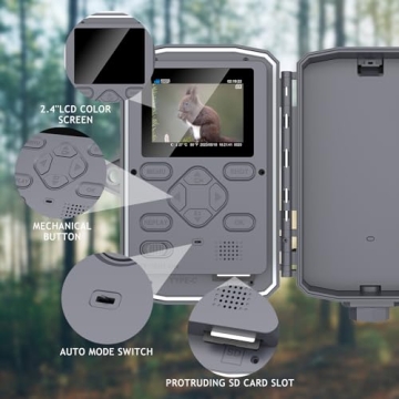 RIGDOO 4K Trail Camera with Night Vision for Wildlife