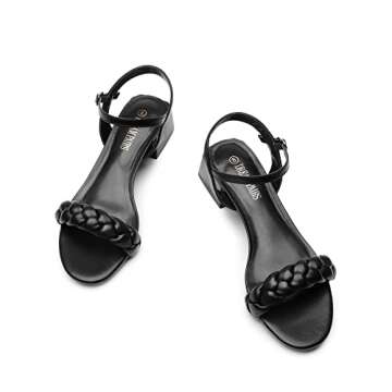 DREAM PAIRS Women's Braided Chunky Heel Sandals - Stylish Comfort