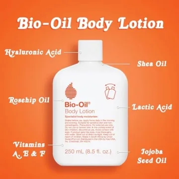 Bio-Oil Moisturizing Body Lotion for Dry Skin, Ultra-Lightweight High-Oil Hydration, with Jojoba/Rosehip/Shea Oil, and Hyaluronic Acid, 8.5 oz