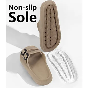 Weweya Double Buckle Waterproof Pillow Sandal for Comfort