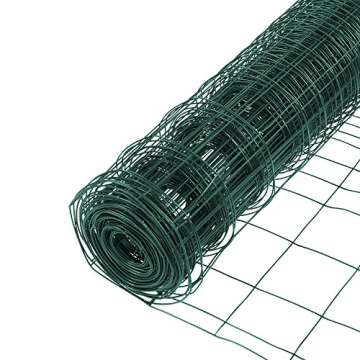 YARDGARD Welded Wire 2X4 Inch Mesh 36 Inch X 50 Foot 16 Gauge Green Vinyl Coated Steel Wire Fence Id...
